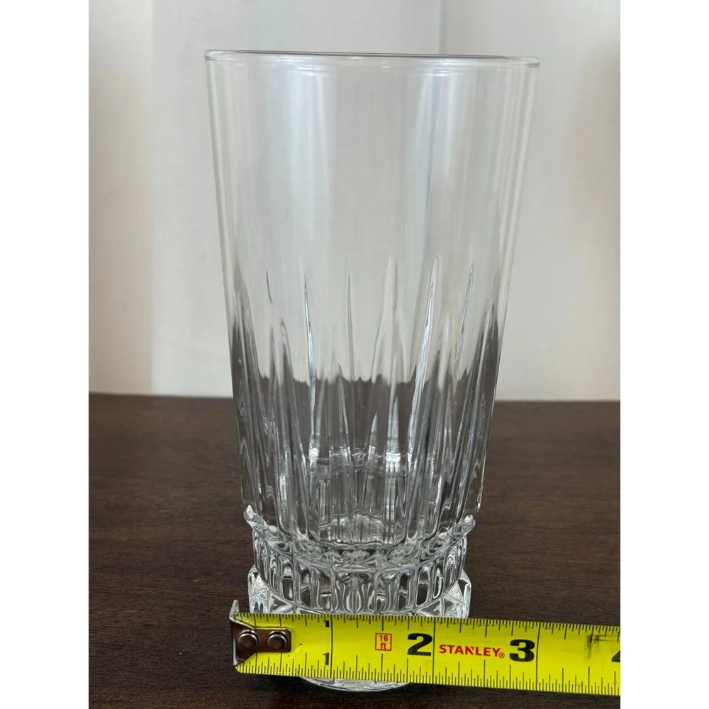 VTG Set of TWO Fostoria Heritage Clear Highball Glasses 6.5